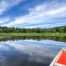 Canoeing on the pond